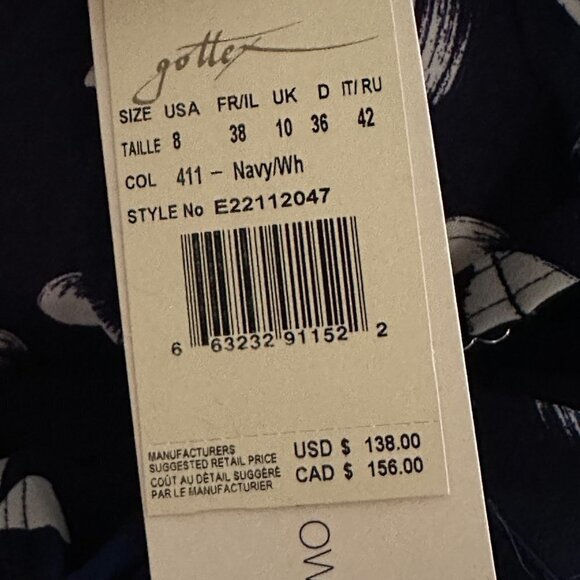 Profile by Gottex Light As A Feather Bandeau Strapless Swimdress Size 8 Navy - Picture 8 of 9